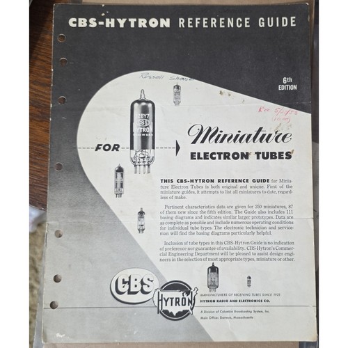 Cbs hytron reference guide - cbs,